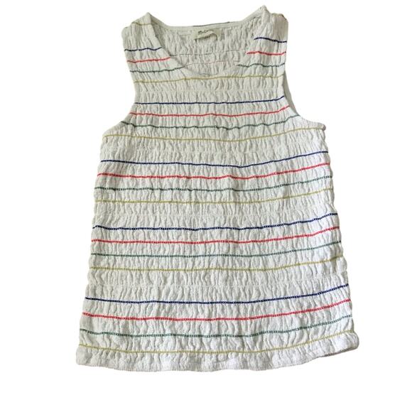 Madewell smocked multicolor rainbow top size XS - Picture 1 of 3